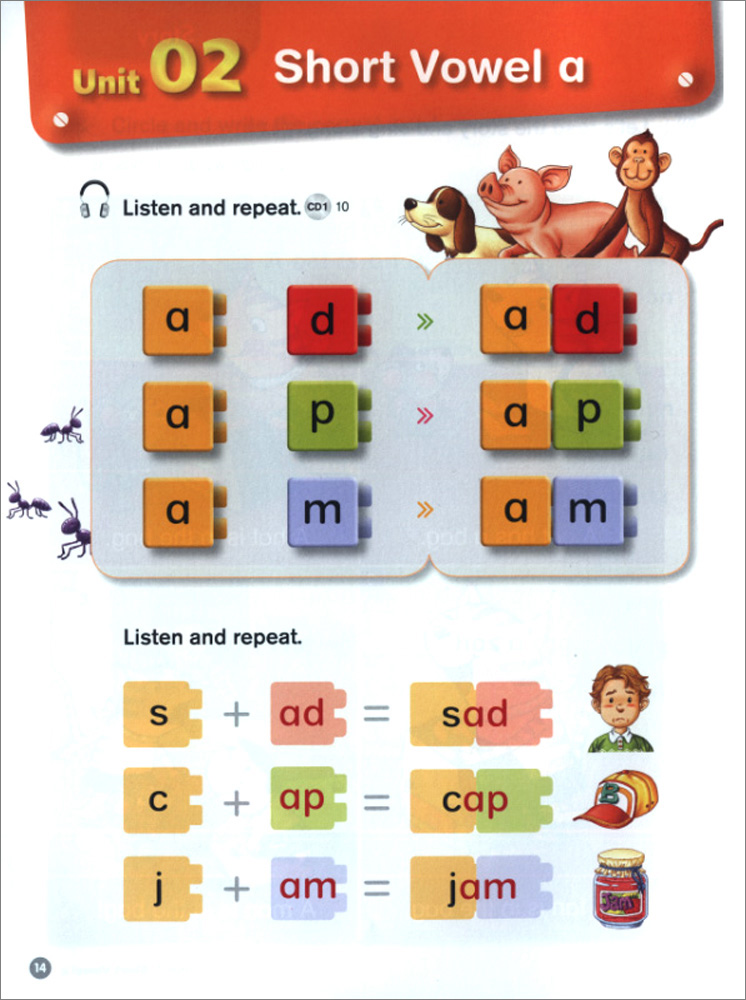 Super Phonics 2 : Student Book with Hybrid CD (Short Vowels)