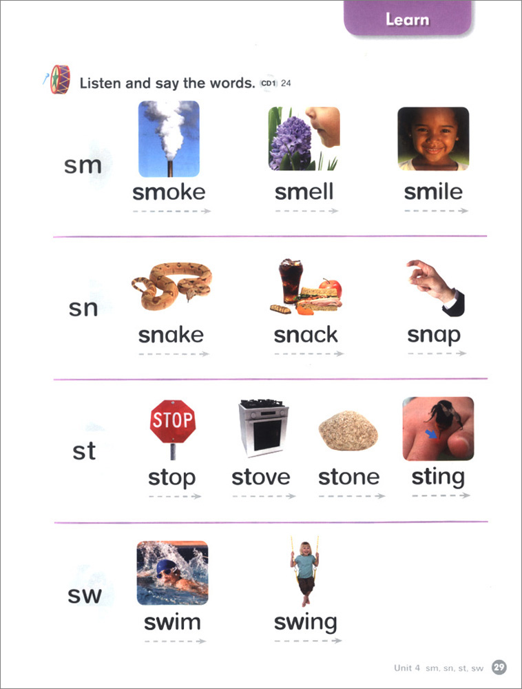 Super Phonics 4 : Student Book with Hybrid CD (Consonant Diagraphs & Blends)