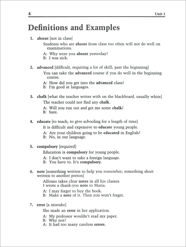 Words for Students of English Volume 2 (High Beginning Level)