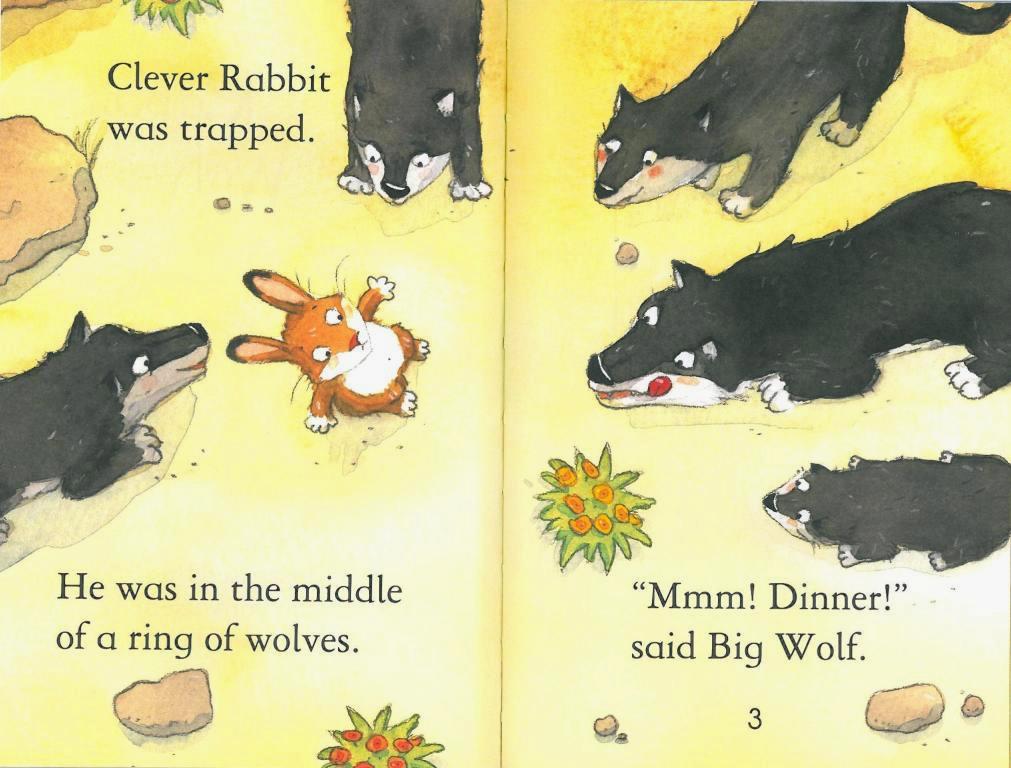 Usborne First Reading Level 2-08 Set / Clever Rabbit and the Wolves (Book+CD+Workbook)