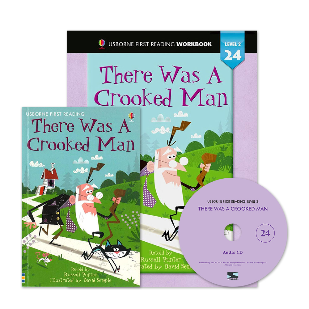 Usborne First Reading Level 2-24 Set / There Was a Crooked Man (Book+CD+Workbook)