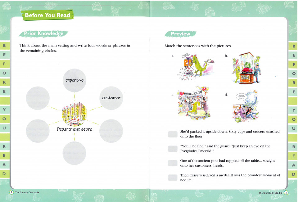 Usborne Young Reading Level 2-08 Set / The Clumsy Crocodile (Workbook+CD)