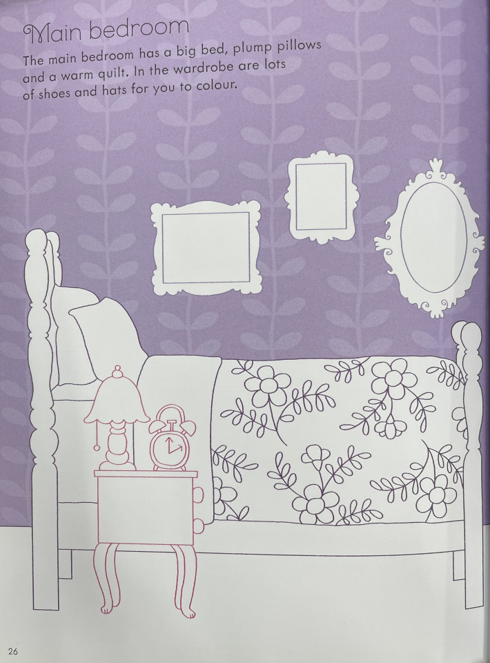 Usborne Sticker & Colouring Book / Doll's House