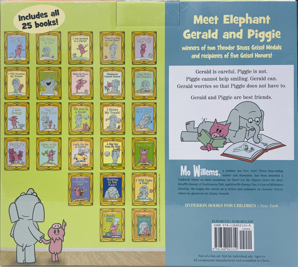 An Elephant & Piggie Picture Book SET 25종 (북앤드 포함)