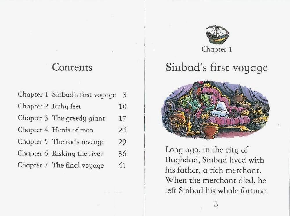 Usborne Young Reading Level 1-01 Set / Adventures of Sinbad the Sailor (Book+CD)