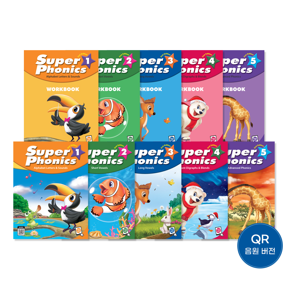 (QR) Super Phonics (2ED) Set (1~5 SB,WB)